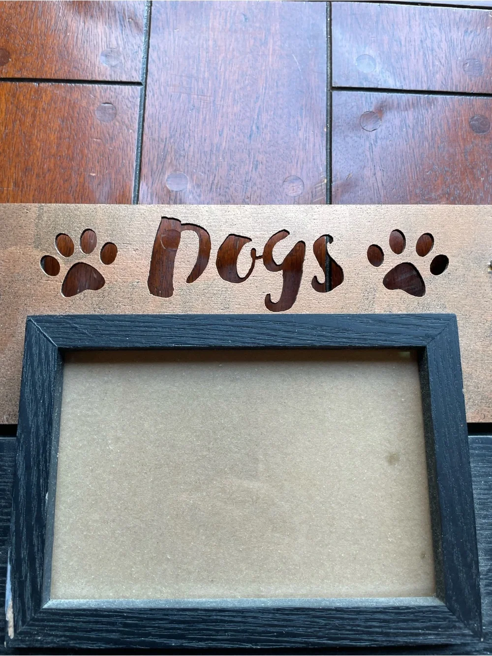 Dogs Paw Print Photo Frame - Black
